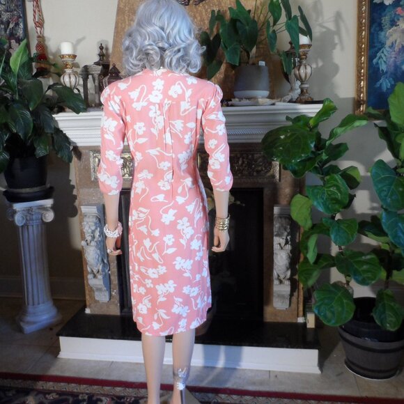 Altuzarra Soft Peach/White Floral Print Shirt Dress Size IT 40 - US 8 - Picture 15 of 16